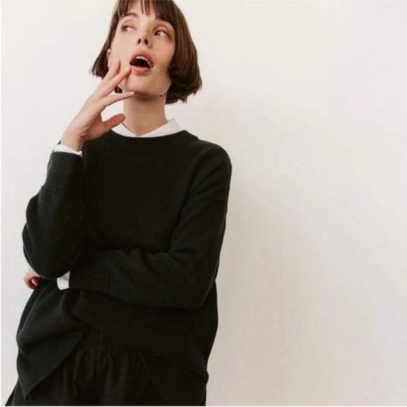 Storq Sweaters - StorQ Maternity Cloud Cotton Crewneck Black Sweater Women’s Size XS Small